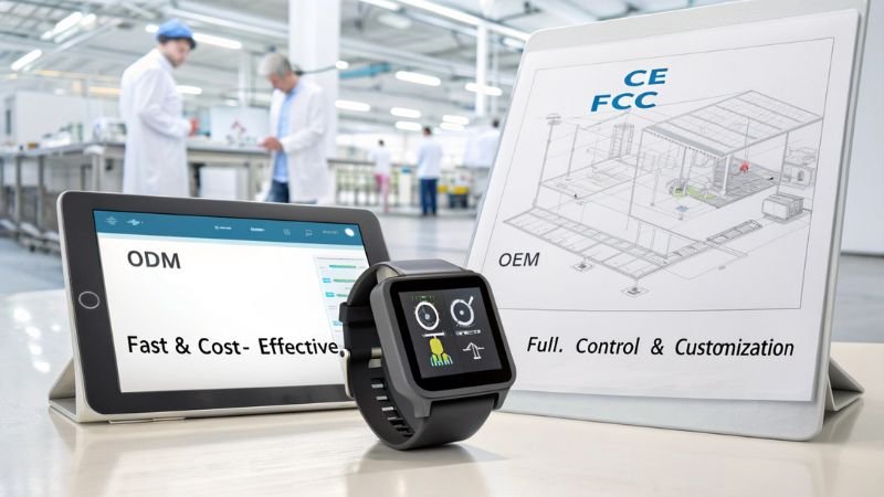 Comparison of ODM and OEM strategies with smartwatch and certifications